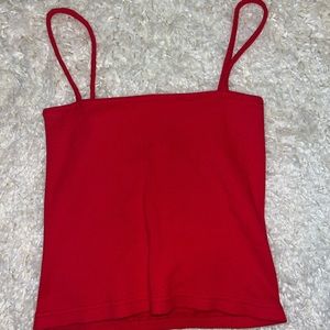 Red brandy Melville Faye tank